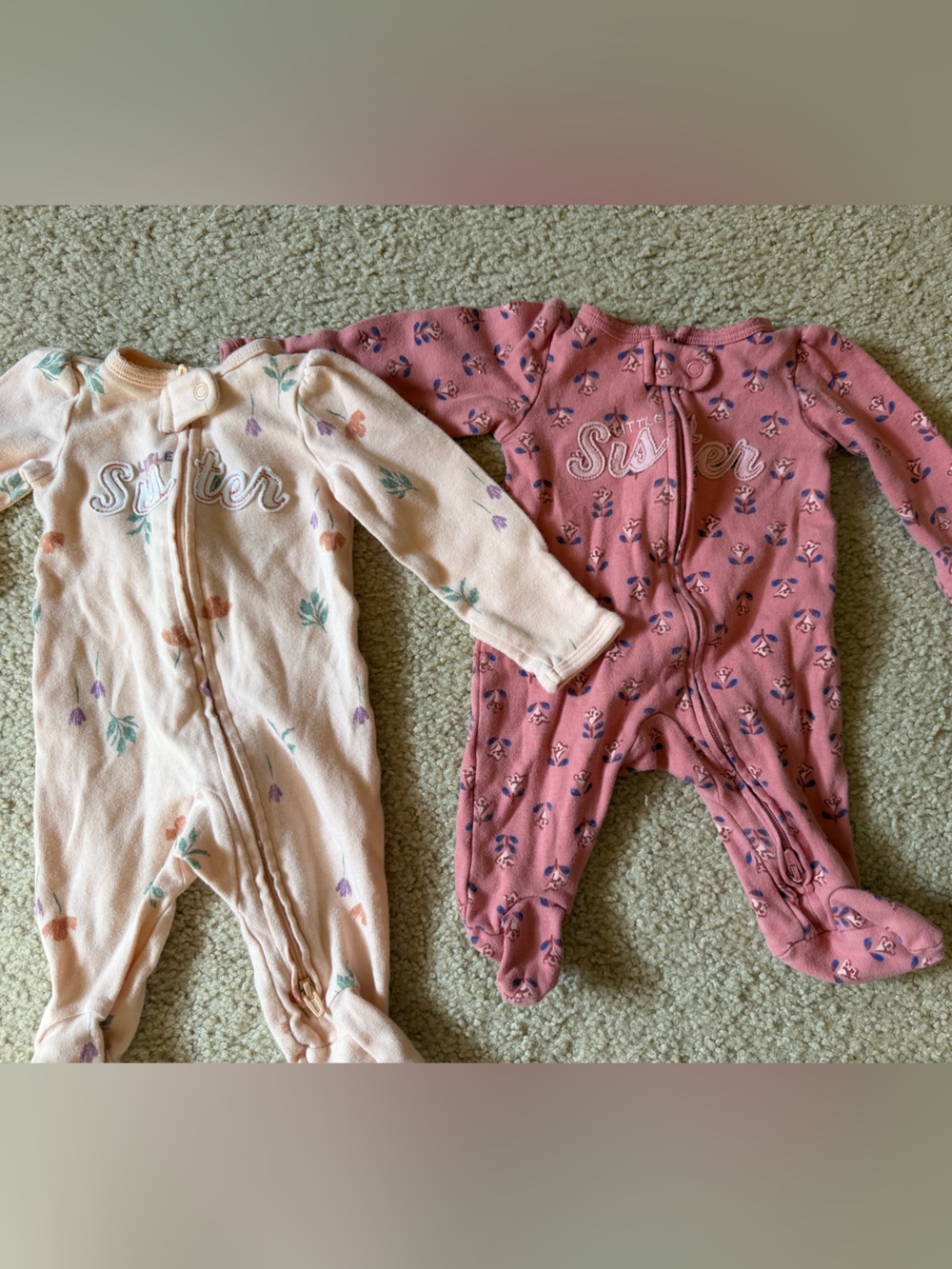 Carter’s newborn Little Sister pajama bundle